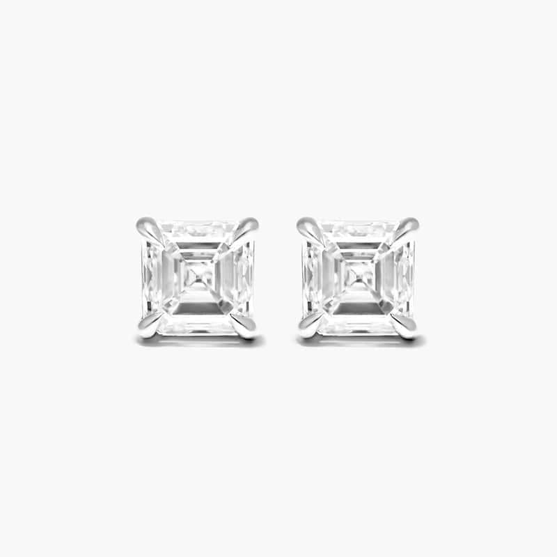 Asscher Cut Lab Grown Diamond Earrings