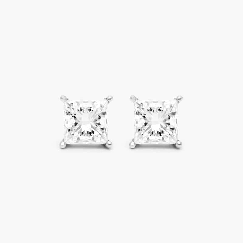 Princess Cut Lab Grown Diamond Earring