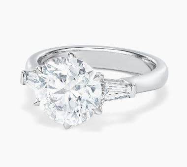 Round brilliant cut diamond ring